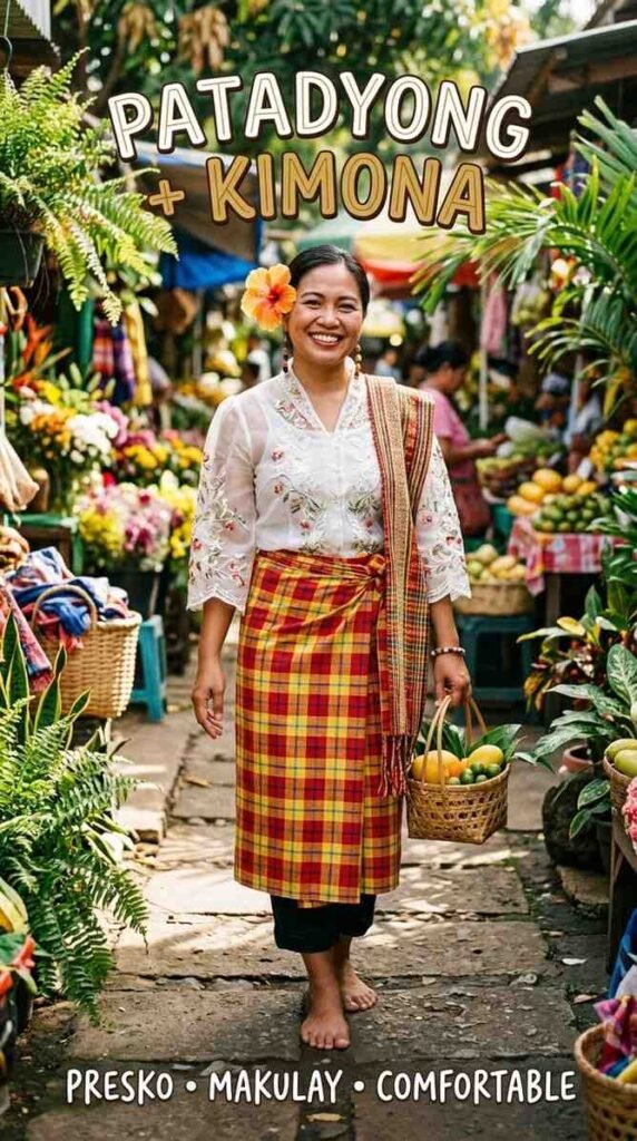 13. Visayan Patadyong + Kimona — The Easy Buwan ng Wika Costume for Women