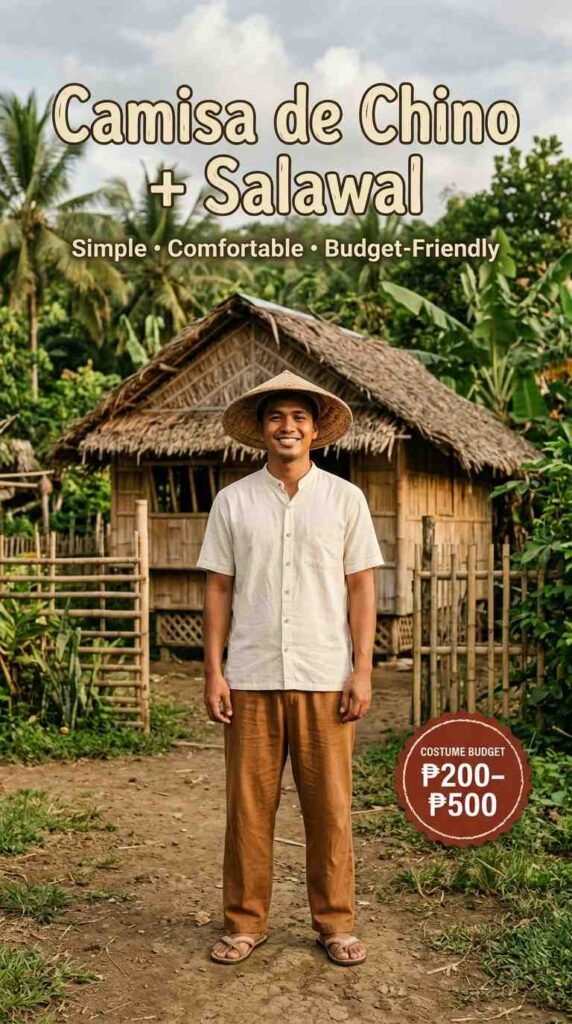 3. Camisa de Chino + Salawal — The Simplest Male Buwan ng Wika Costume Under ₱500