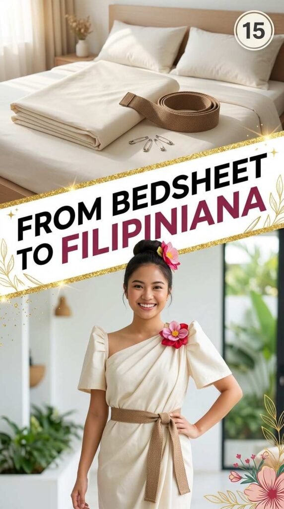 15. Kasuotan na Gawa sa Kumot o Bedsheet — Ang Malikhaing "No-Sew" Filipiniana