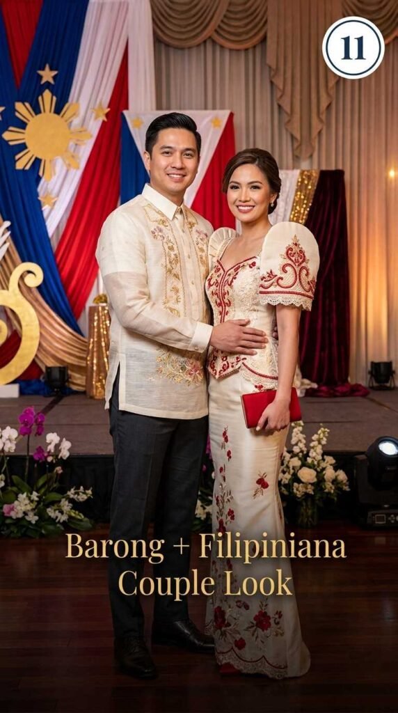11. Barong Tagalog at Filipiniana Dress — Ang Coordinated na Kasuotan para sa Magkasintahan