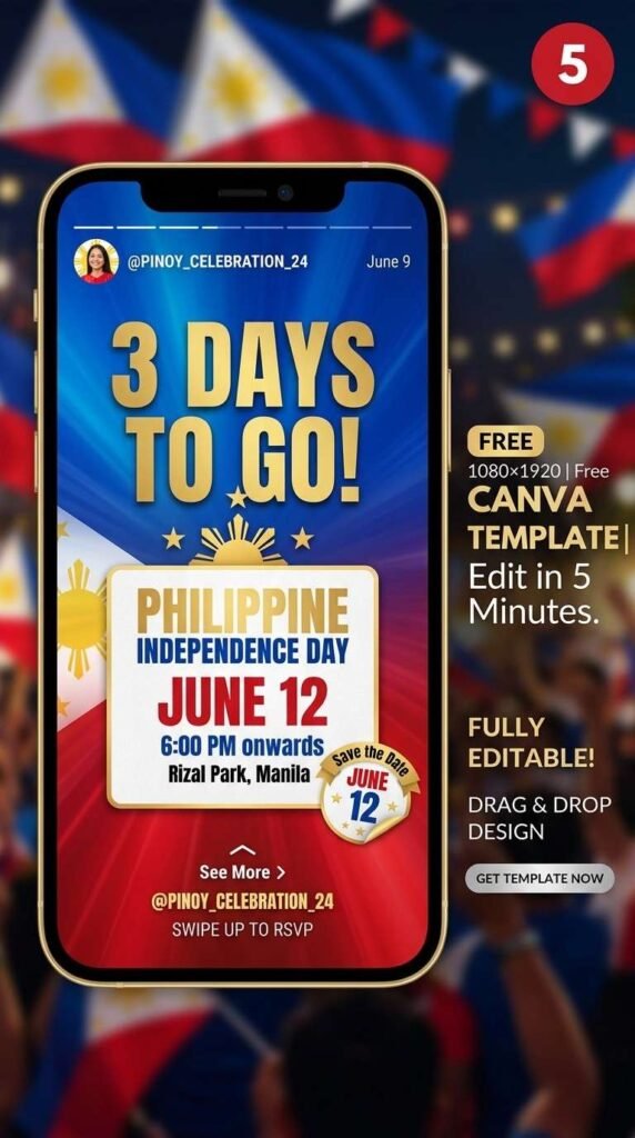5. Instagram Story Countdown Template: Hype at Pag-asa sa Darating na Agosto