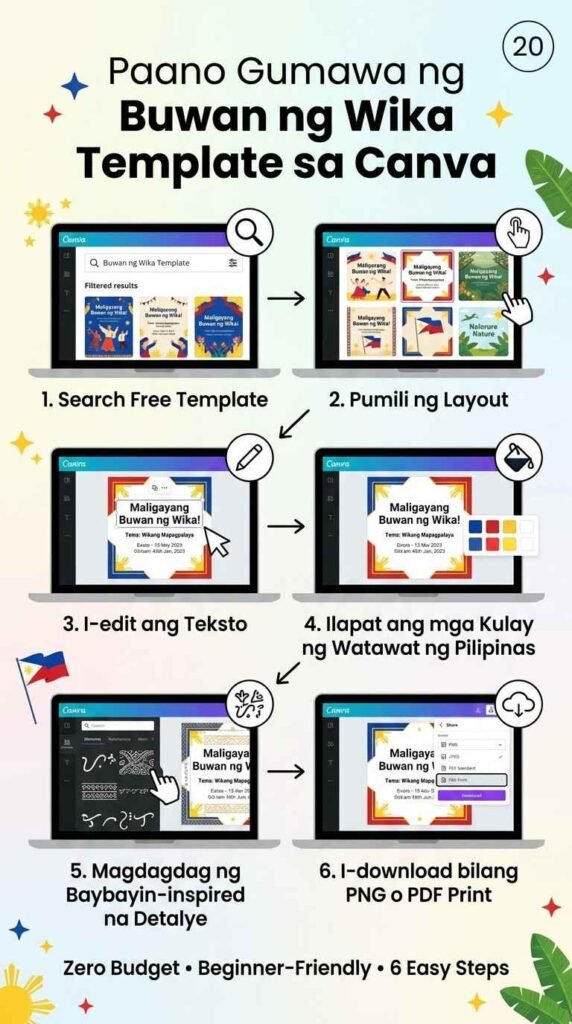 20. Paano Gumawa ng Buwan ng Wika Background sa Canva: Gabay sa 6 na Hakbang