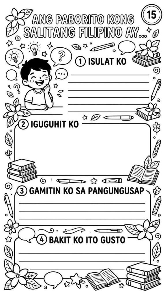 15. Ang Paborito Kong Salitang Filipino — Malikhaing Pagsulat at Sining