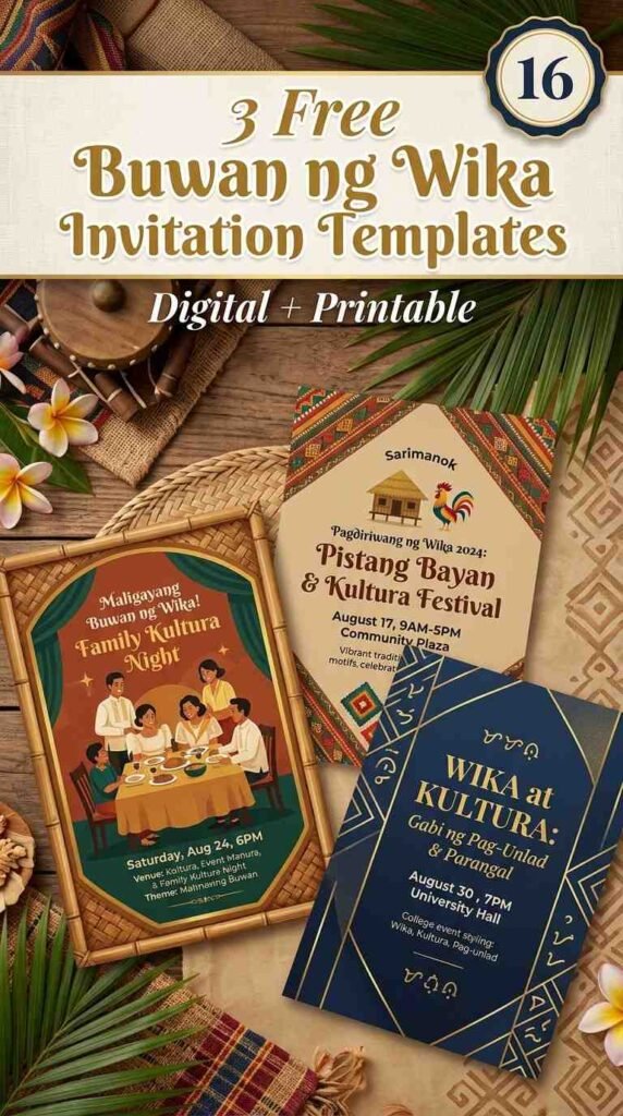 16. Tatlong Disenyo ng Paanyaya para sa Paaralan at Komunidad