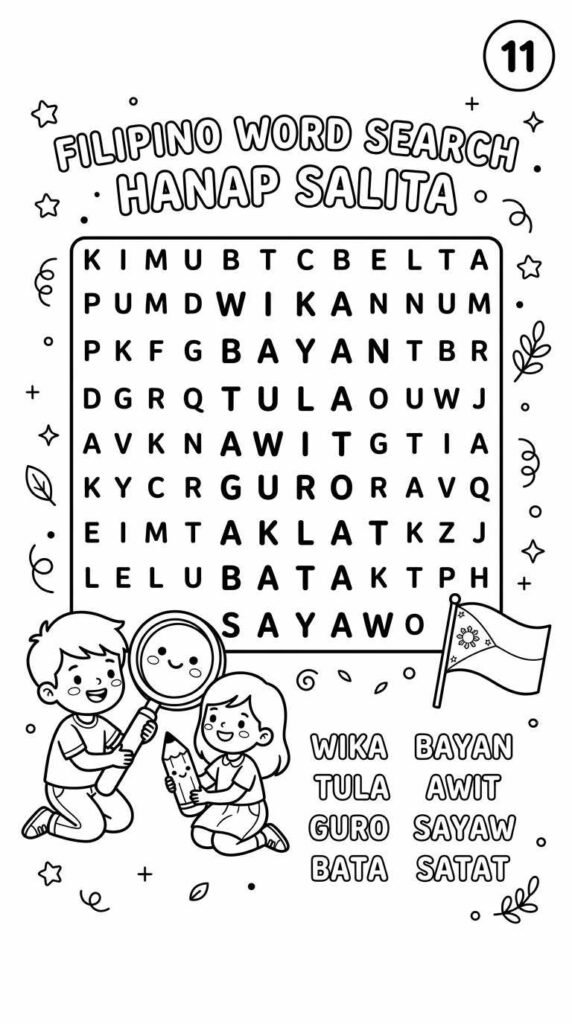 11. Word Search sa Buwan ng Wika — Palaisipan ng mga Salita