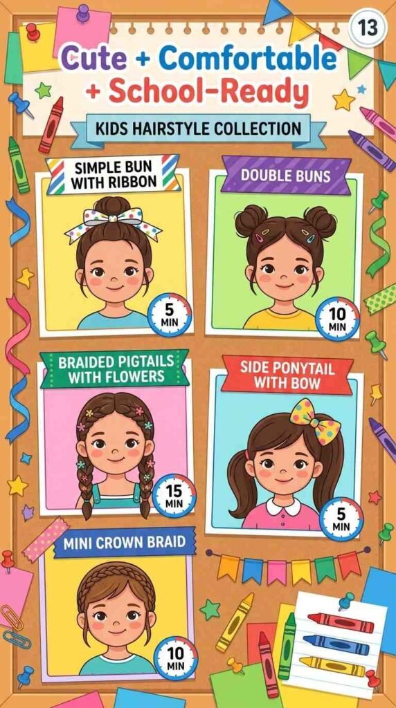 13. Limang Cute na Ayos ng Buhok para sa mga Batang Babae sa Paaralan