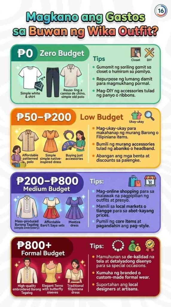 16. Gabay sa Badyet: Magkano ang Gastos sa Kasuotan sa Buwan ng Wika?
