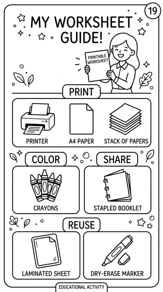19. Gabay sa Tamang Pag-print ng mga Worksheets: A4, Letter, at Cardstock Tips