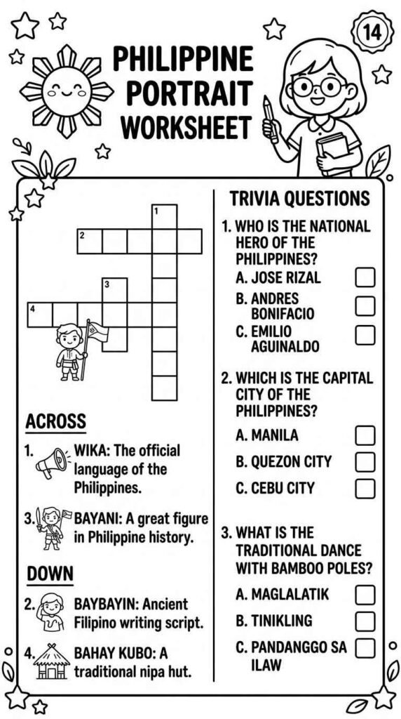 14. Crossword Puzzle at Trivia Quiz — Palaisipan para sa Mas Matatandang Estudyante